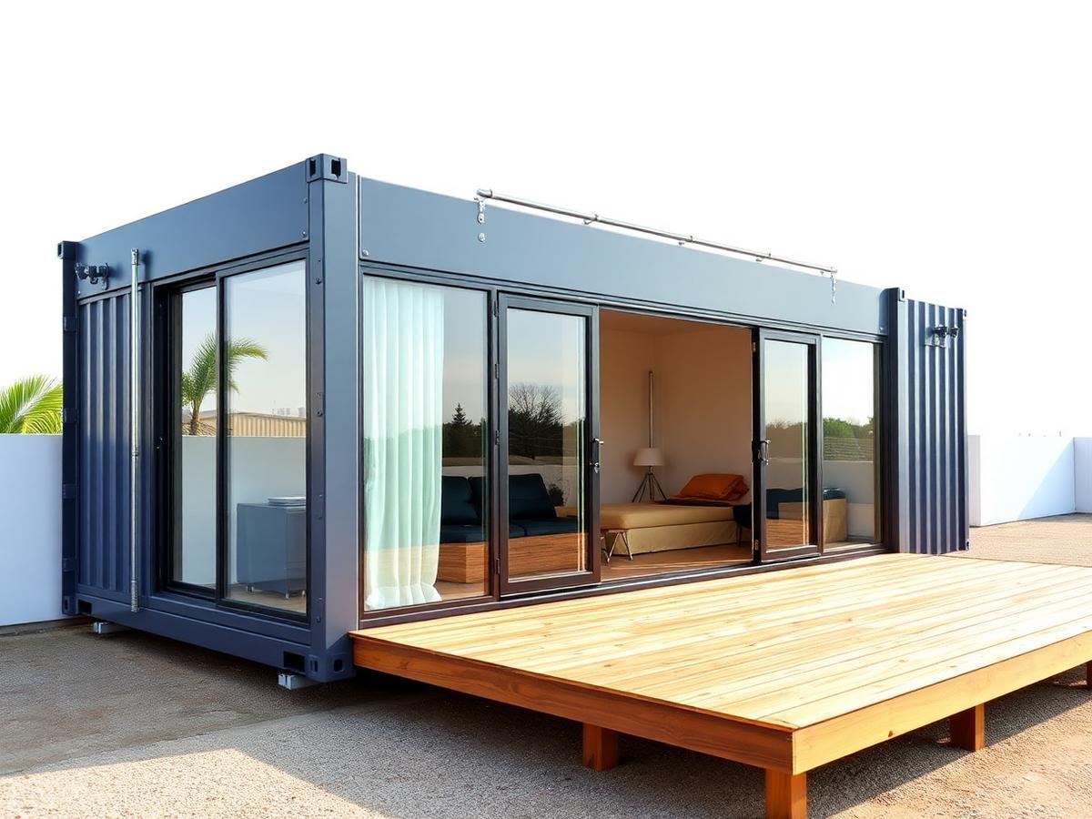 Módulo acondicionado con terraza